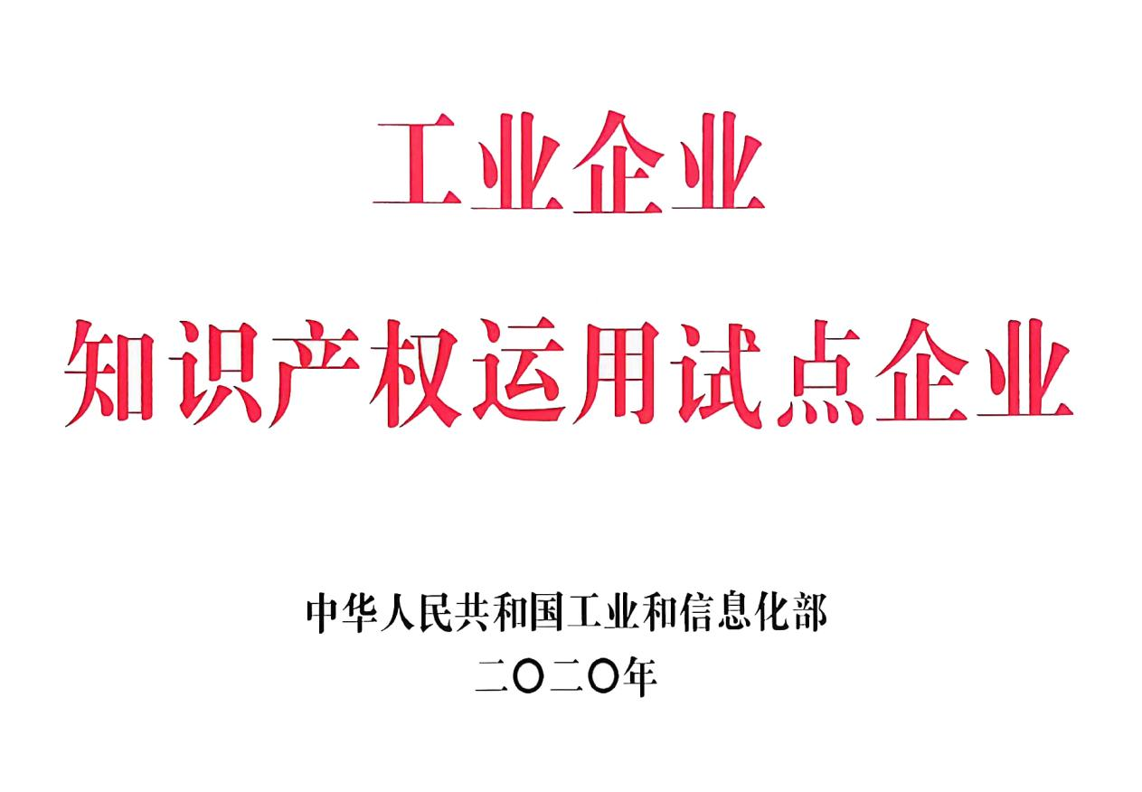 國家級工業(yè)企業(yè)知識產權運用試點企業(yè)。